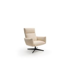 BELTA & FRAJUMAR | Fotoliu Calma, Finish: Bej, Picior rotativ: metalic