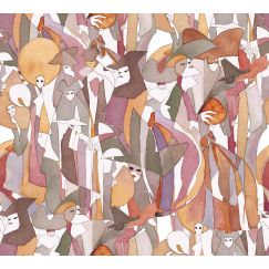 TECNOGRFICA | Tapet Masked Ball, Model: Plum A