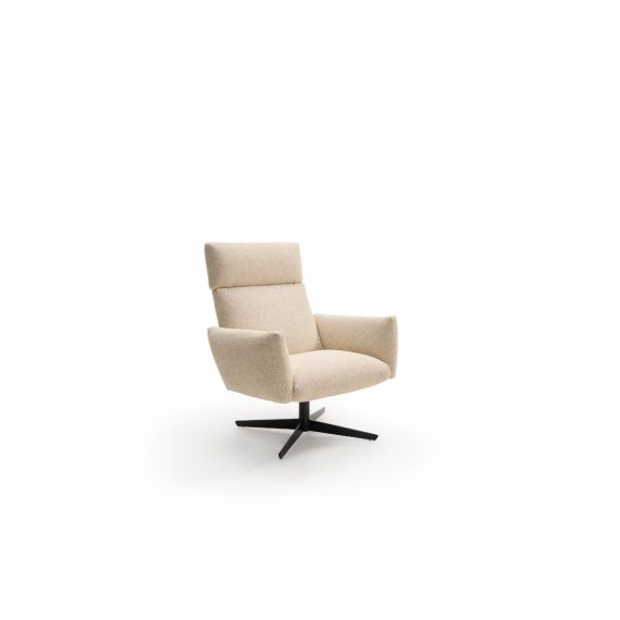 BELTA & FRAJUMAR | Fotoliu Calma, Finish: Bej, Picior rotativ: metalic