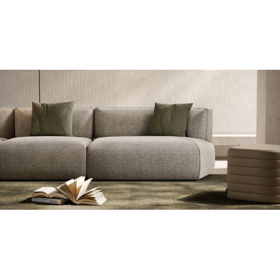 DOMKAPA | Puf ZigZag, Finish: piele Eco galbena