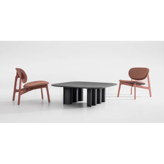 ZEITRAUM | Masuta de cafea  Curtain Couch, Material: Oak stained graphite black-square, 3 image