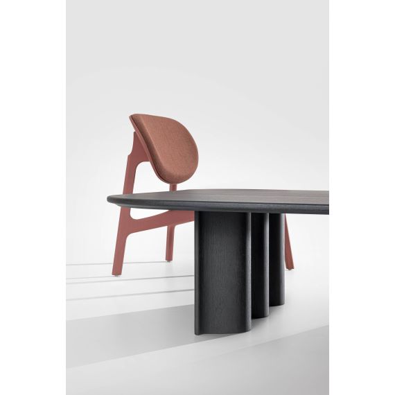 ZEITRAUM | Masuta de cafea  Curtain Couch, Material: Oak stained graphite black-square, 4 image