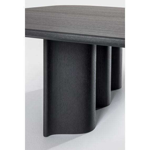 ZEITRAUM | Masuta de cafea  Curtain Couch, Material: Oak stained graphite black-square, 2 image