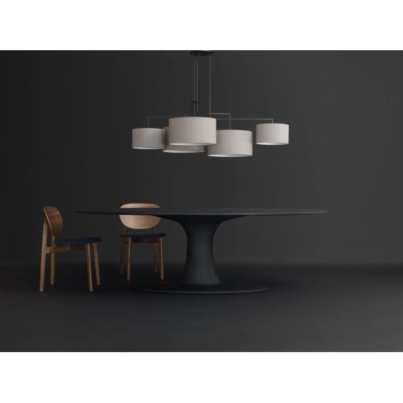 ZEITRAUM | Masa Turntable Oval, Material: Oak stained black