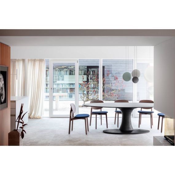 ZEITRAUM | Masa Turntable Oval, Material: Oak stained black, 2 image