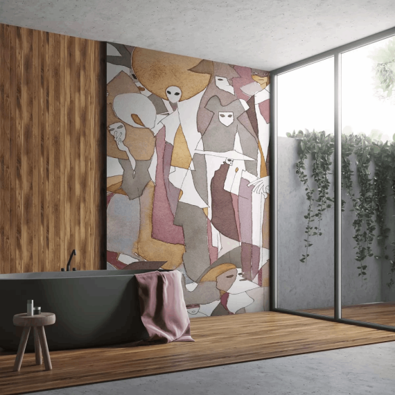 TECNOGRFICA | Tapet Masked Ball, Model: Plum A, 2 image