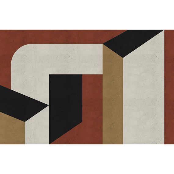 LONDONART |  Tapet Sitting on the Top of the World, Culoare: Rust Geometry