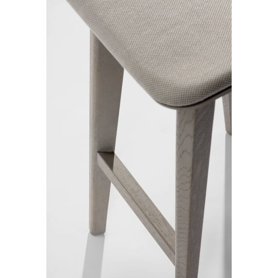 ZEITRAUM | Scaun de bar Morph, Material: Oak stained cold grey-fabric, 3 image