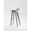 ZEITRAUM | Scaun de bar Morph, Material: Oak stained cold grey-fabric